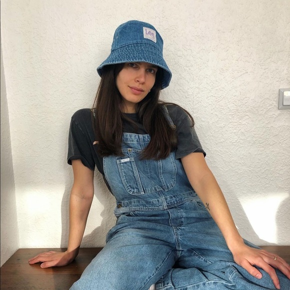 H&M X Lee Demin Blue Bucket Hat - Picture 2 of 9